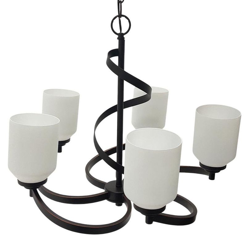 Lámpara Colgante Color Chocolate con 5 Luces 60 W