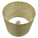 Lámpara de Mesa con Pantalla Tejida y Base Blanca Ondulada 60 W