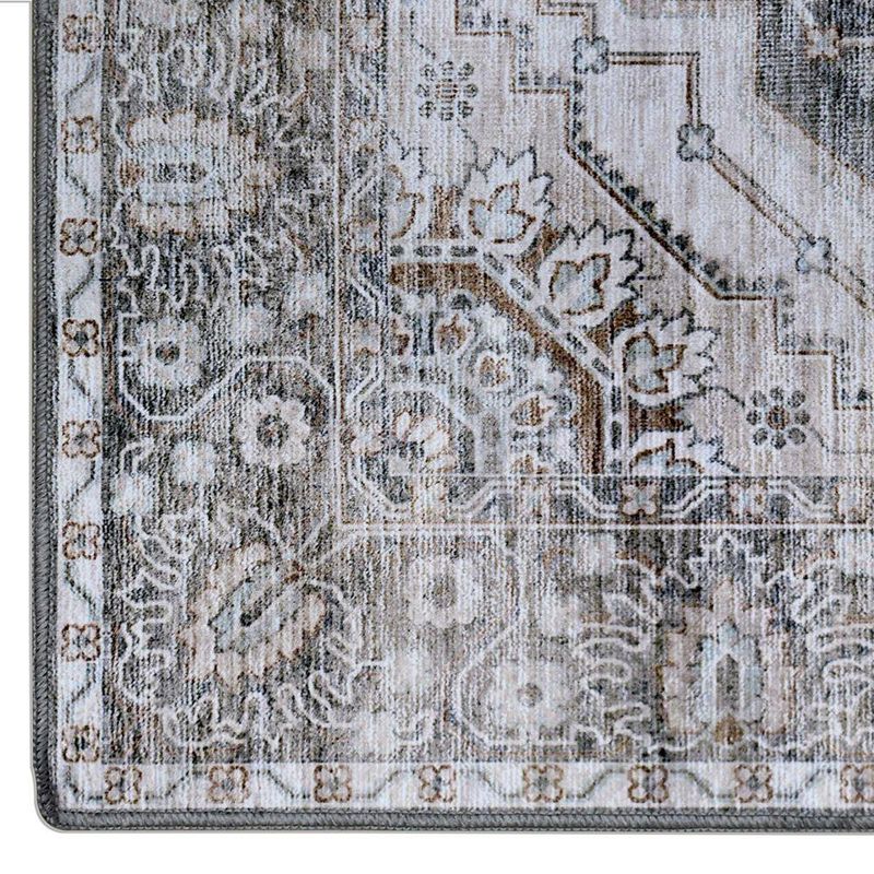 Alfombra de Área Estilo Persa Café 235 x 160 Cm