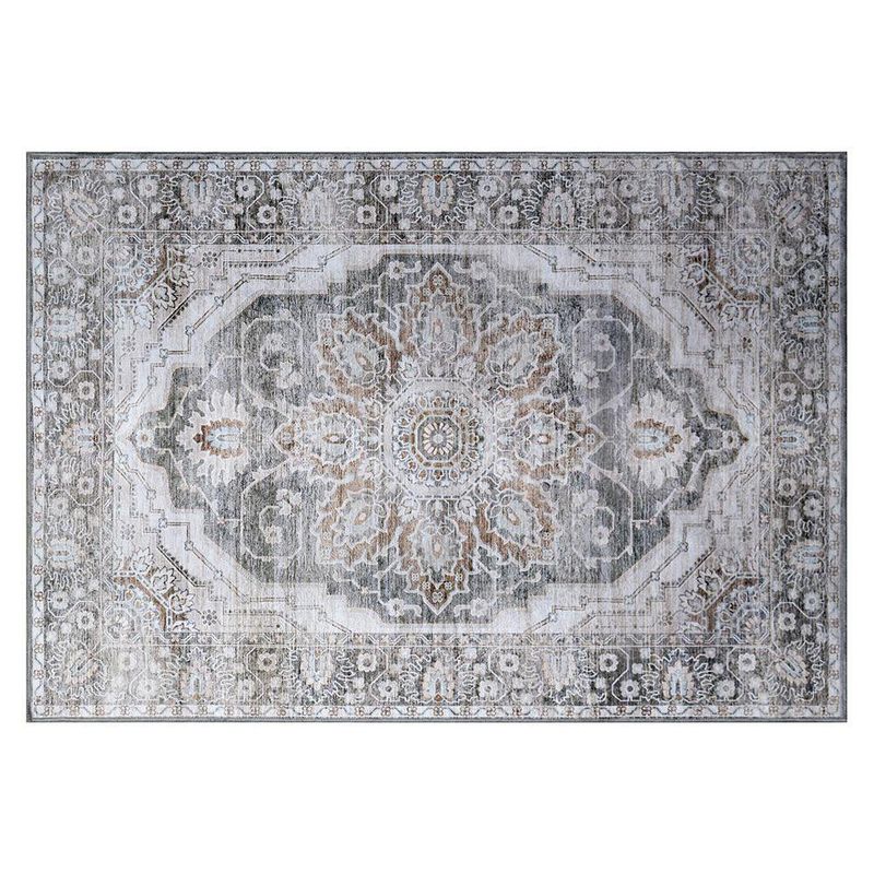 Alfombra de Área Estilo Persa Café 235 x 160 Cm