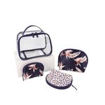 Set de 4 Cosmetiqueras Navy Flores Fresh
