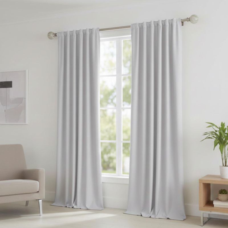 Galería de Metal Marble Extensible 91 a 182 cm Color Plateado con Blanco