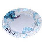 Plato Infantil Redondo Diseño Stitch Blanco