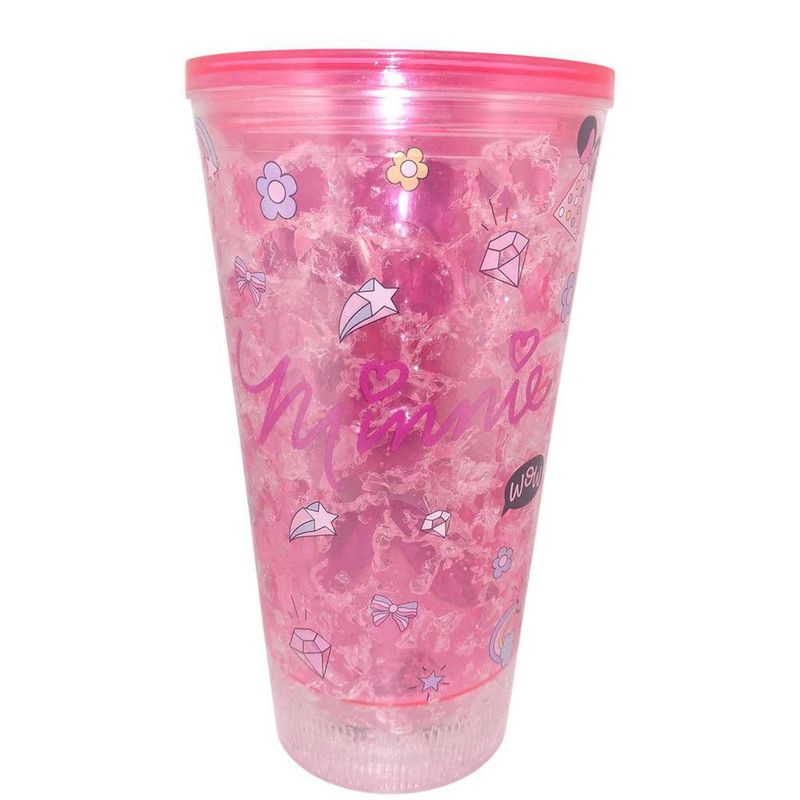 Vaso con Pajilla 15.2 Oz con Luz Minnie Mouse Diseños Surtidos