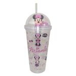 Vaso con Pajilla 15.2 Oz con Luz Minnie Mouse Diseños Surtidos