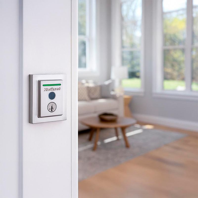 Cerrojo Electrónico Huella y Llave Nickel Halo - Kwikset