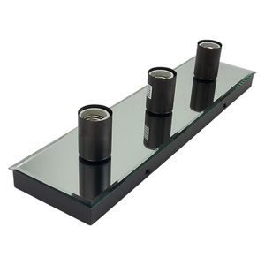 Lámpara de Pared 3 Luces Acabado Chocolate con Vidrio