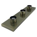Lámpara de Pared 3 Luces 60 W Acabado Bronce Antiguo