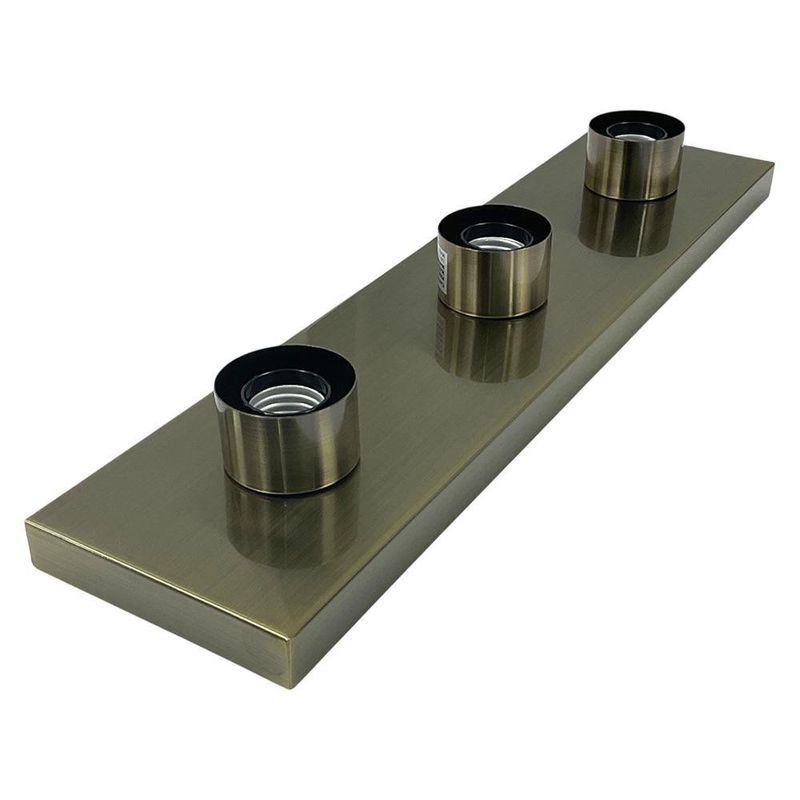 Lámpara de Pared 3 Luces 60 W Acabado Bronce Antiguo