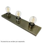 Lámpara de Pared 3 Luces 60 W Acabado Bronce Antiguo