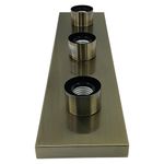 Lámpara de Pared 3 Luces 60 W Acabado Bronce Antiguo