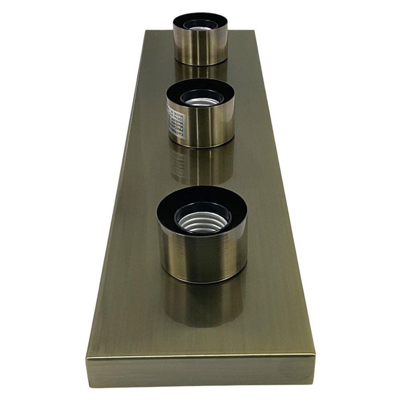 Lámpara de Pared 3 Luces 60 W Acabado Bronce Antiguo