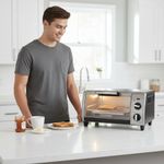 Horno con Convección Natural Black+Decker Compacto Color Plateado