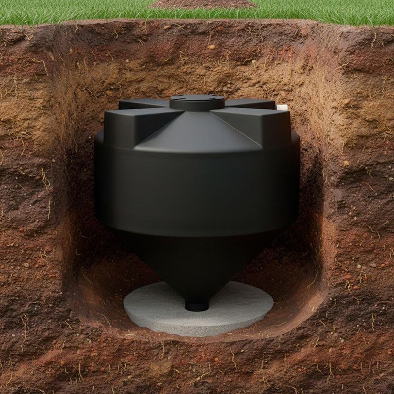 Biodigestor Autolimpiable Color Negro de 7000 Litros