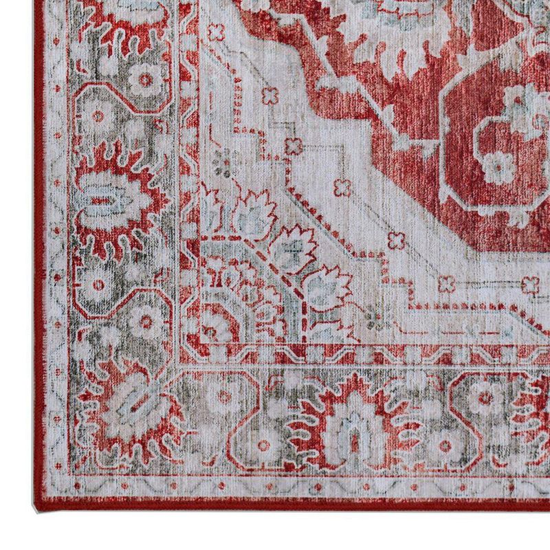 Alfombra Area 133 x 190 cm Color Persa Rojo