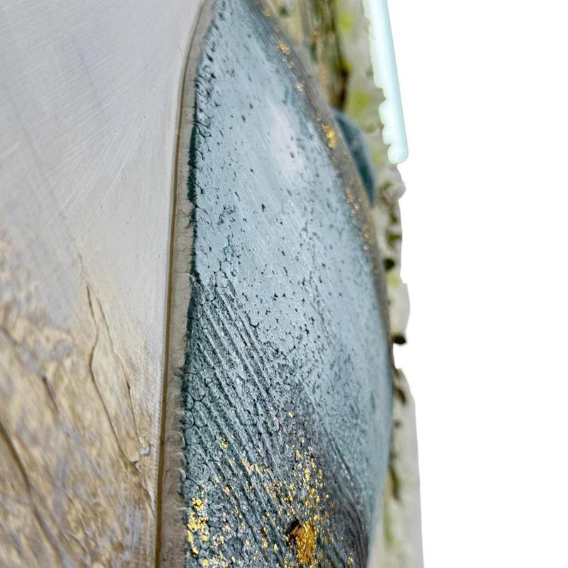 Cuadro Decorativo Jarrón Celeste con Flores 102 Cm