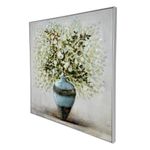 Cuadro Decorativo Jarrón Celeste con Flores 102 Cm