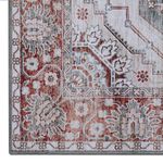 Alfombra Decorativa Persa Floral Rojo y Gris 235 x 160 Cm