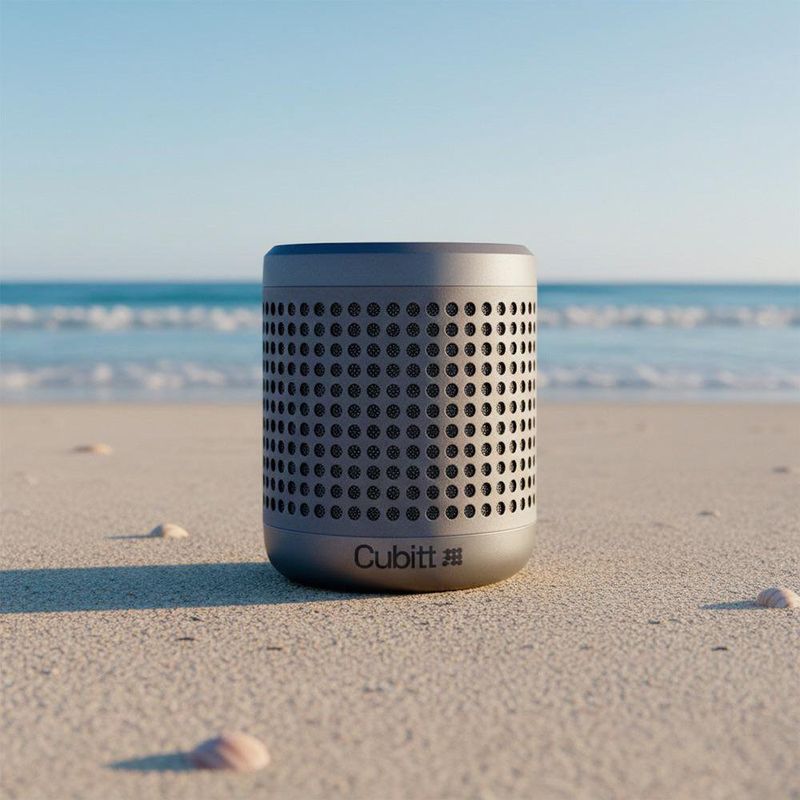 Bocina Portátil Cubitt Power Go Gen 2 con Sonido 360° Color Gris Oscuro
