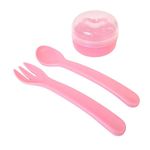 Lonchera Bento Infantil con Cubiertos Color Rosa y Fucsia