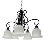 Lámpara de Techo 5 Luces Estilo Clásico Color Negro