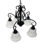 Lámpara de Techo 5 Luces Estilo Clásico Color Negro