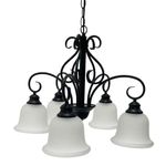 Lámpara de Techo 5 Luces Estilo Clásico Color Negro