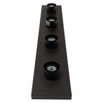 Lámpara de Pared 4 Luces 60 W Acabado Chocolate