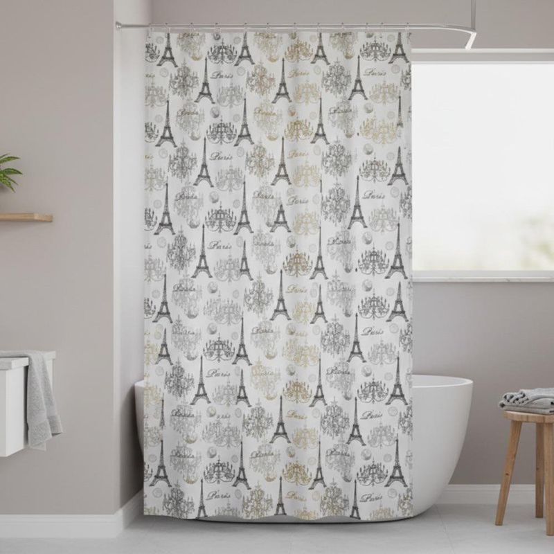 Cortina de Baño París con Ganchos