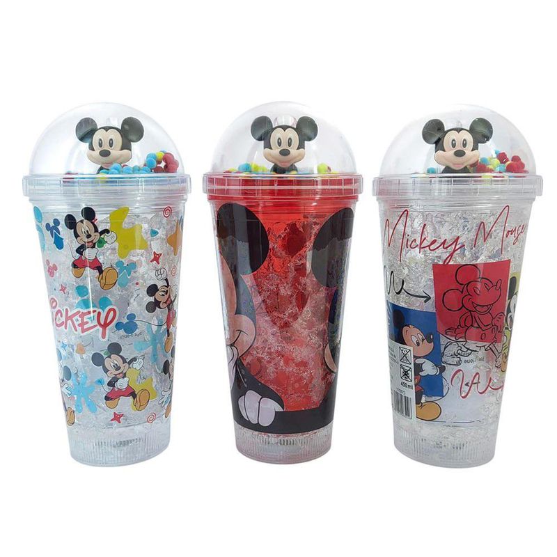 Vaso con Pajilla de 15.2 Oz con Luz Mickey Mouse Diseños Surtidos