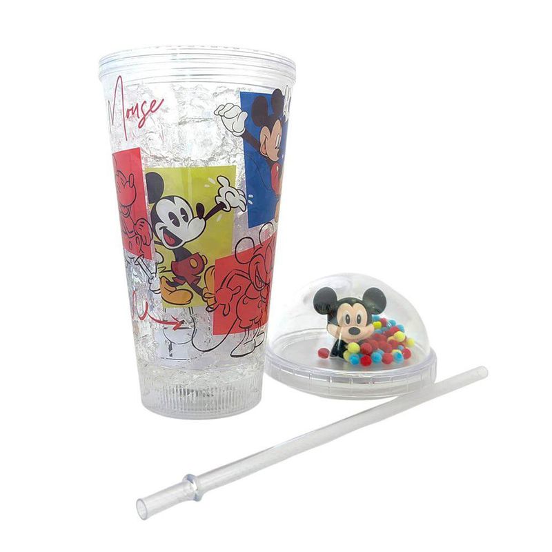 Vaso con Pajilla de 15.2 Oz con Luz Mickey Mouse Diseños Surtidos