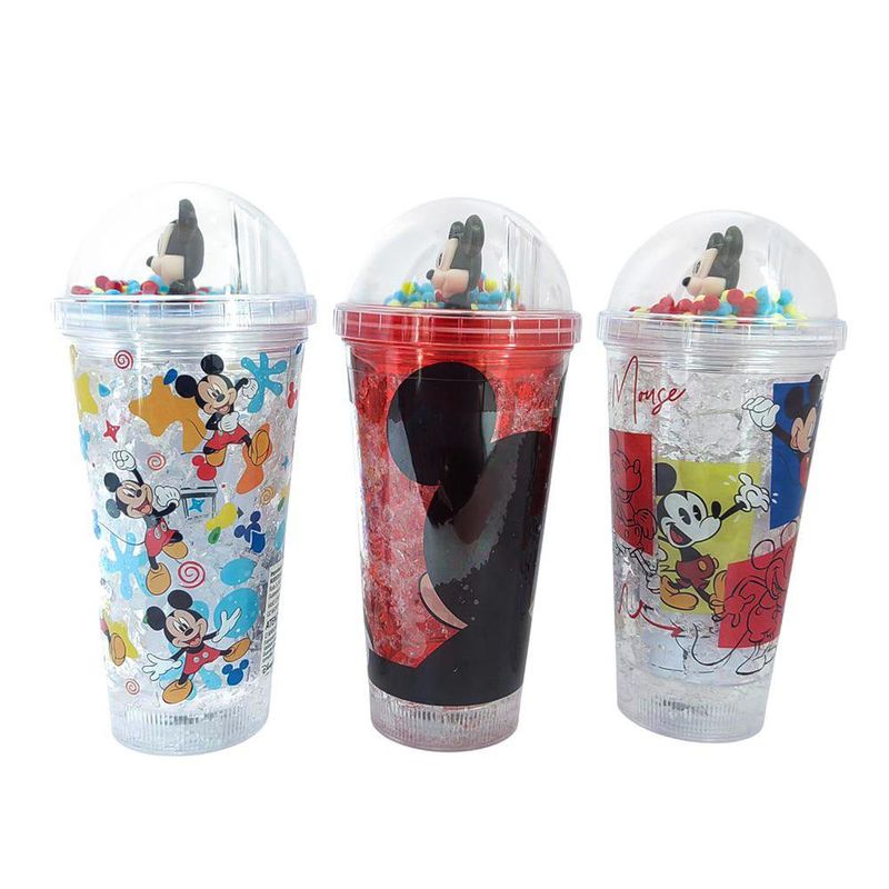Vaso con Pajilla de 15.2 Oz con Luz Mickey Mouse Diseños Surtidos