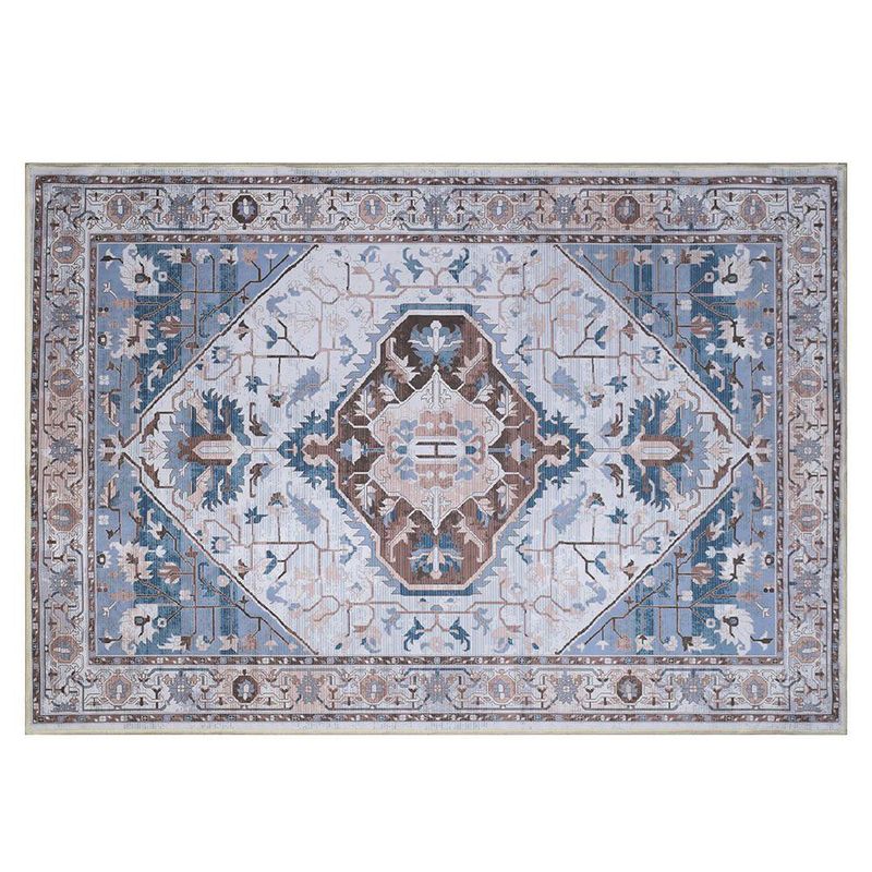 Alfombra de Área Estilo Persa Azul 235 x 160 Cm