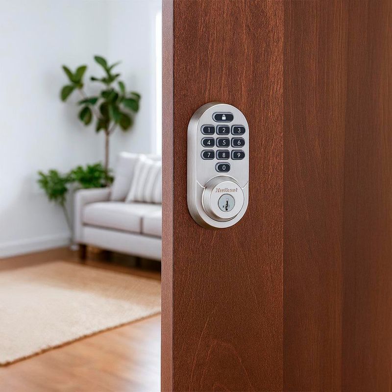 Cerrojo Electrónico Código y Llave Nickel - Kwikset