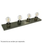Lámpara de Pared 4 Luces 60 W Acabado Bronce Antiguo