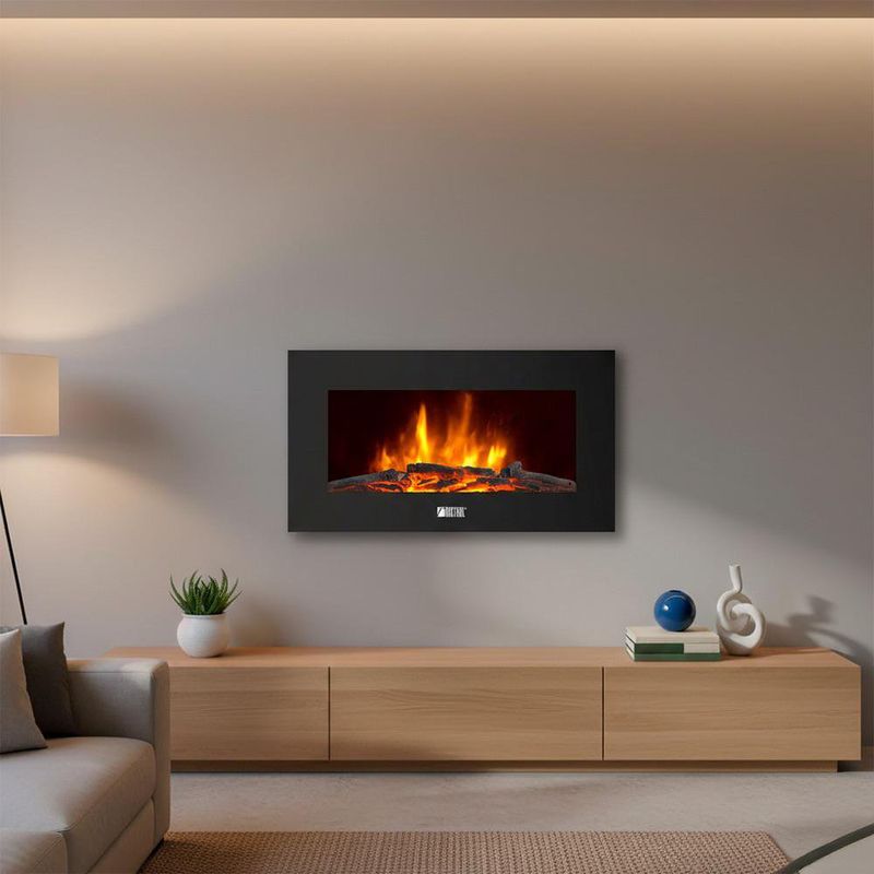 Chimenea LED con Control Remoto y Brillo Ajustable