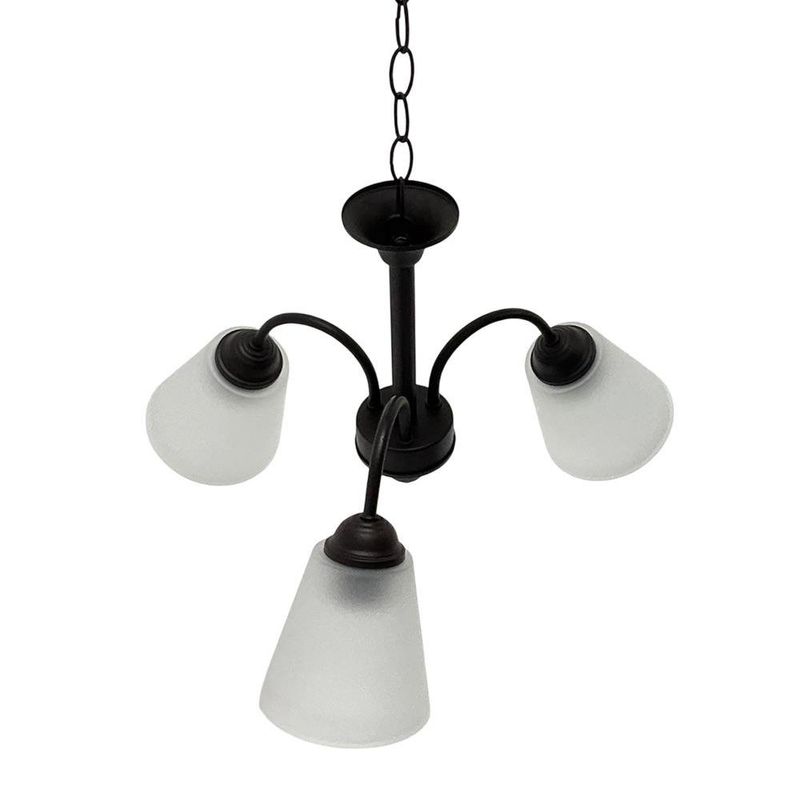 Lámpara de Techo 3 Luces Acabado Chocolate