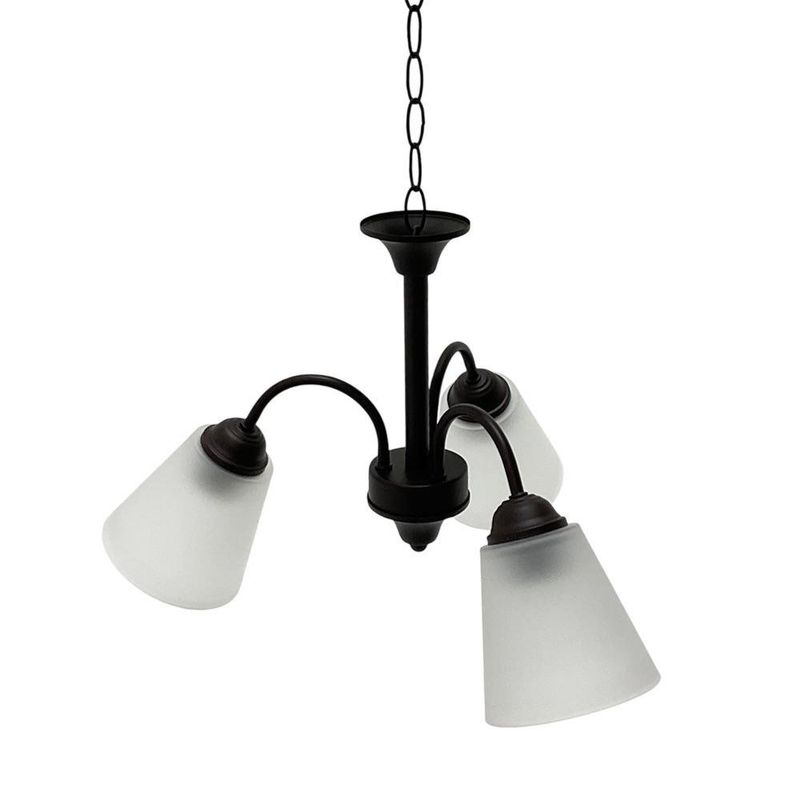 Lámpara de Techo 3 Luces Acabado Chocolate