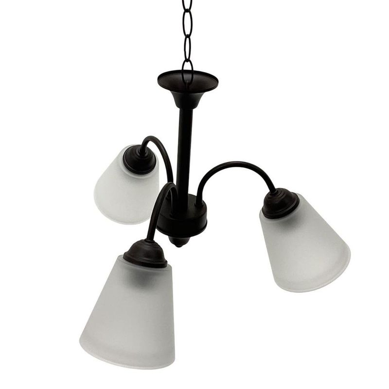 Lámpara de Techo 3 Luces Acabado Chocolate