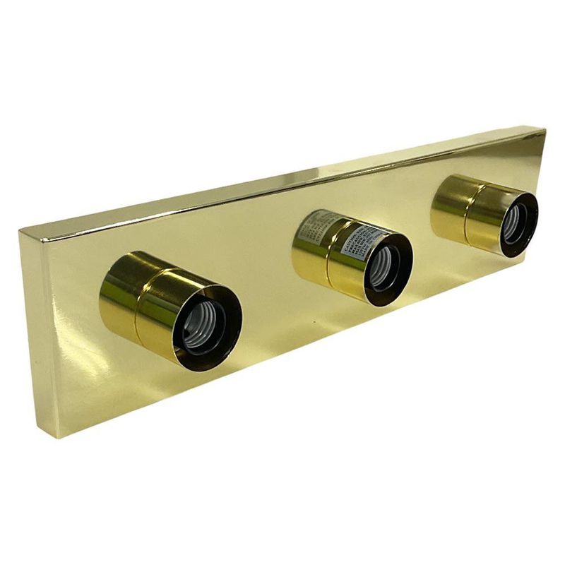 Lámpara Interior para Pared Base E27 de 60W Bronce Pulido 3 Luces