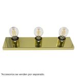 Lámpara Interior para Pared Base E27 de 60W Bronce Pulido 3 Luces