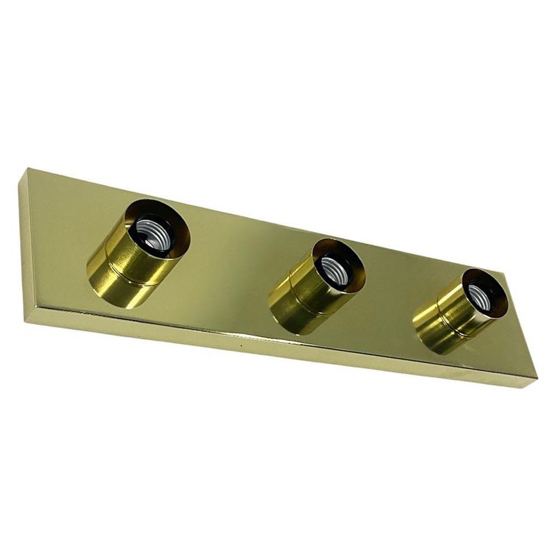 Lámpara Interior para Pared Base E27 de 60W Bronce Pulido 3 Luces