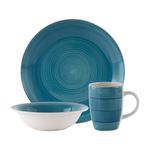 Vajilla Joy de Cerámica Aqua 12 Pzas