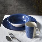 Vajilla Joy de Cerámica Azul 12 Pzas