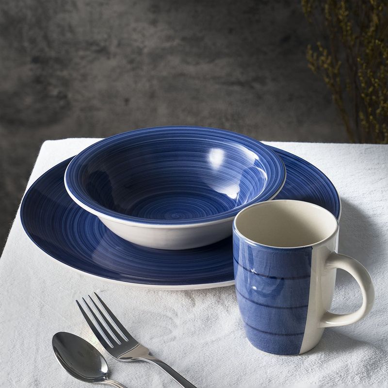 Vajilla Joy de Cerámica Azul 12 Pzas