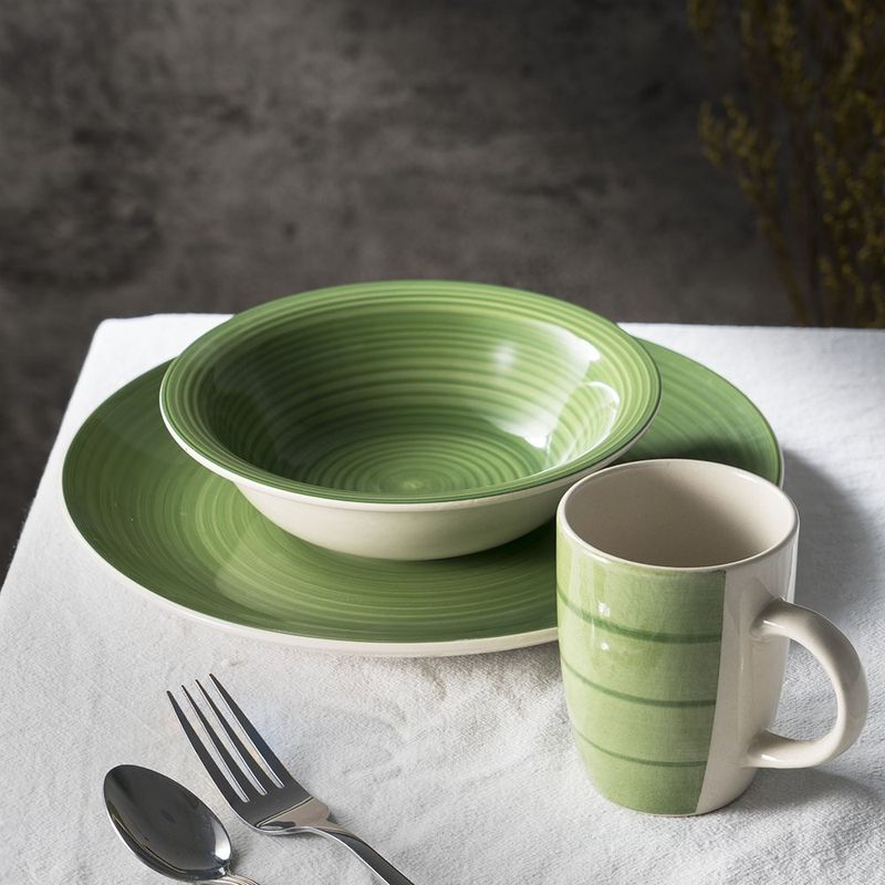 Vajilla Joy de Cerámica Verde 12 Pzas