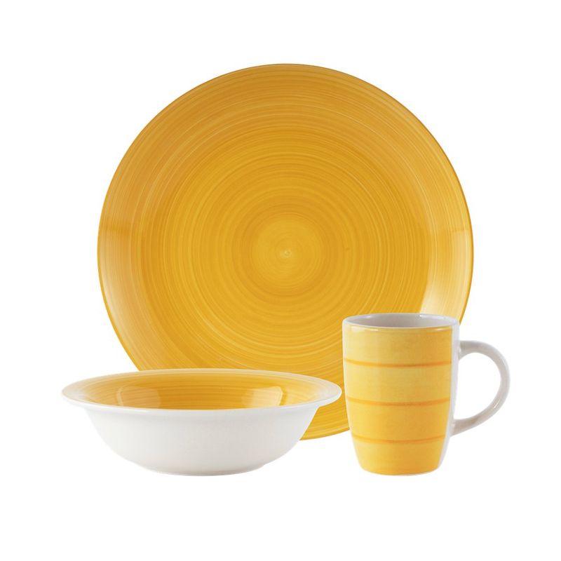 Vajilla Joy de Cerámica Mostaza 12 Pzas