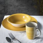 Vajilla Joy de Cerámica Mostaza 12 Pzas