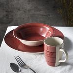 Vajilla Joy de Cerámica Roja 12 Pzas