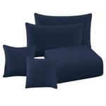 Set de Edredón Azul Tamaño Queen 5 Pzas